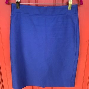 J.CREW bright blue pencil skirt Size 2